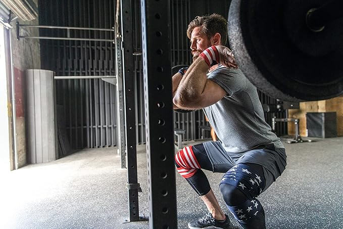 Harbinger Red Line 78-Inch Knee Wraps for Weightlifting (Pair)