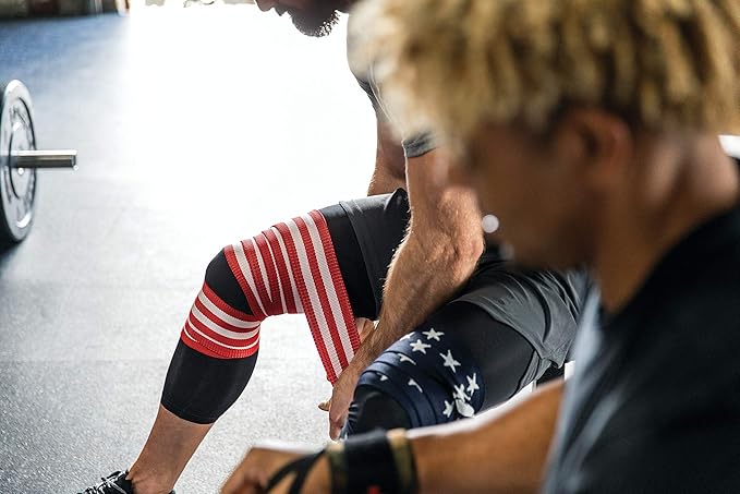 Harbinger Red Line 78-Inch Knee Wraps for Weightlifting (Pair)