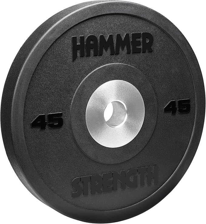 Hammer Strength 45Lb Black Premium Rubber Bumper Plate