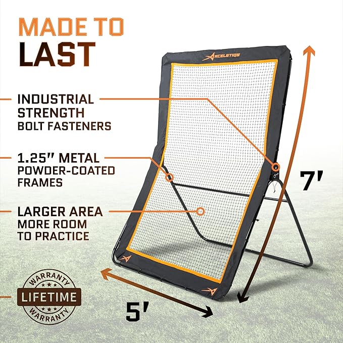 ACELETIQS Lacrosse Rebounder for Backyard 5x7 Feet Baseball