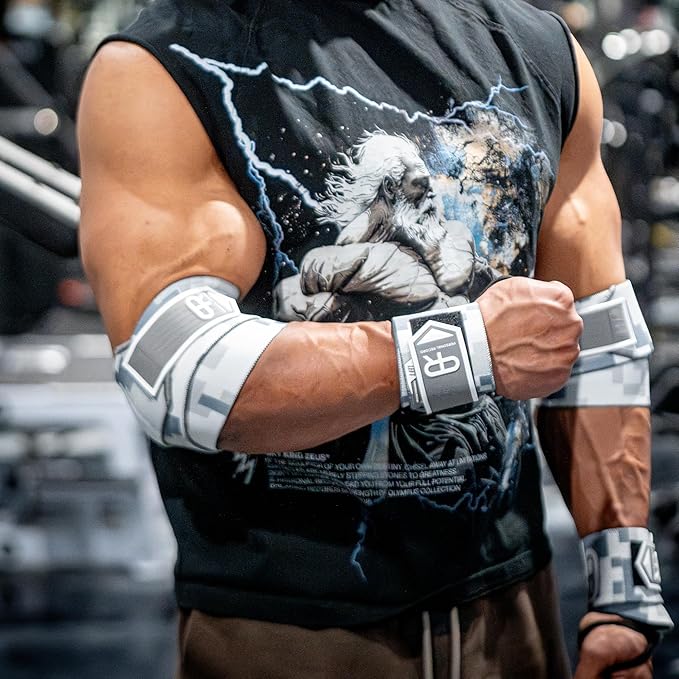 Heavy Duty Premium Wrist Wraps, More Elasticity, Reinforced Stitching, Extra Wide Strap, Strong Thumb Loop, Larry Wheels Weightlifting Wraps