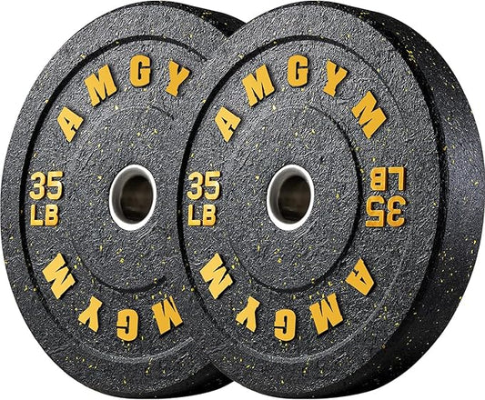 2 Inch Bumper Plates，10-500lbs，Barbell Rubber Olympic Weight Plates Set for Home Gym, Strength Training & Weight Lifting, Multiple Options Colors