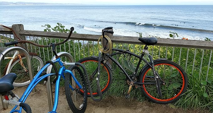MBB Longboard Bicycle Surfboard Racks, by Moved By Bikes, Compatible with Shortboards, Longboards, and SUP Paddleboards, Quick Release Bars