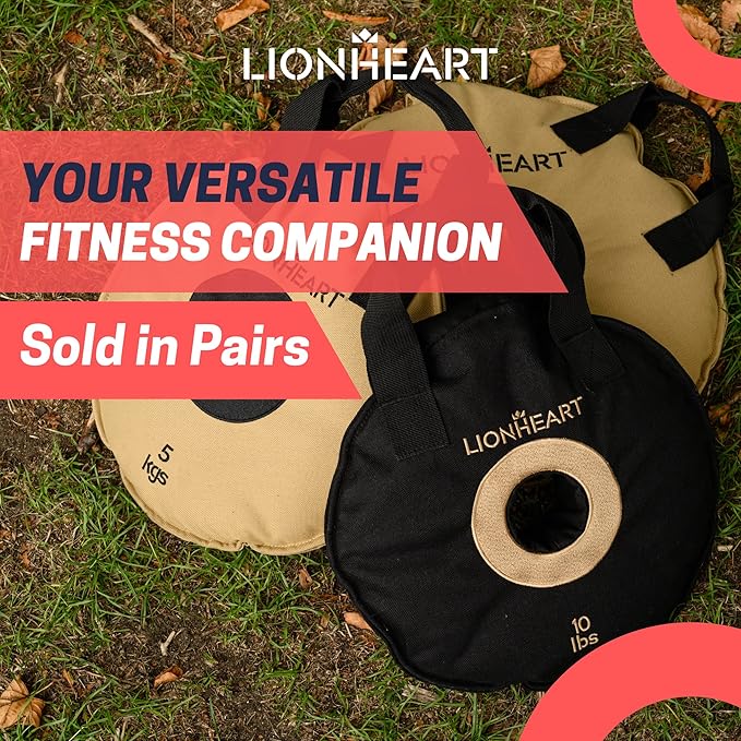 Lionheart Sand Weight Plates 10, 15, 15, 25, 25, 35, 35, 45 45 lb 2 Unfilled