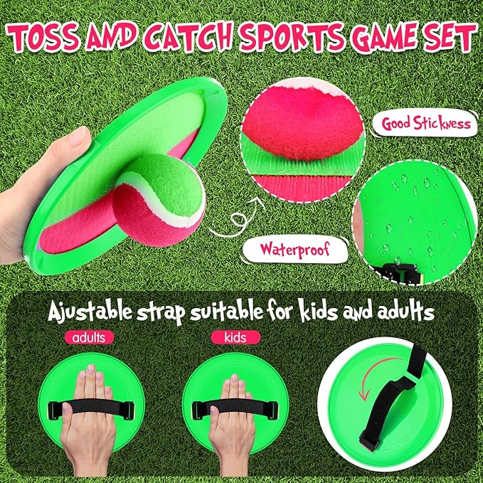 Libima Kids Toys Toss and Catch Game Set 40 Paddles 20 Balls