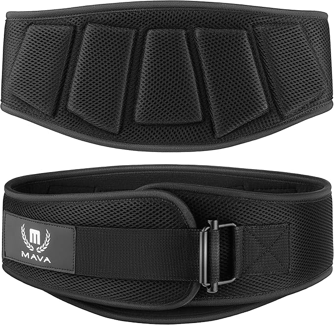 Mava Sports Weightlifting Belt for Men and Women, Weight Belt with Chain for Pullup, Gym Lifting Belt for Powerlifting, Squat, Bodybuilding, Heavy Duty Steel, Workout Belt with Comfortable Support
