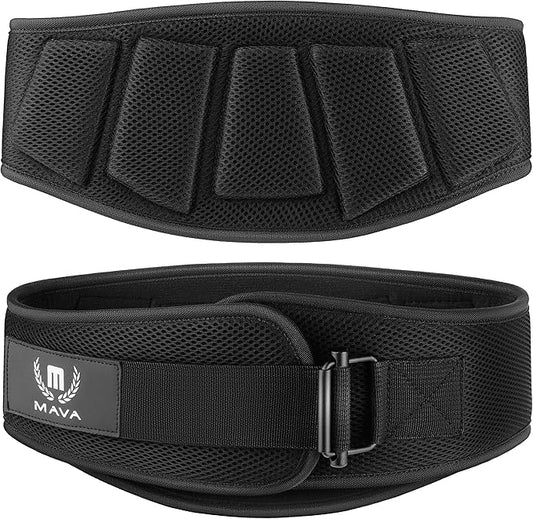 Mava Sports Weightlifting Belt for Men and Women, Weight Belt with Chain for Pullup, Gym Lifting Belt for Powerlifting, Squat, Bodybuilding, Heavy Duty Steel, Workout Belt with Comfortable Support