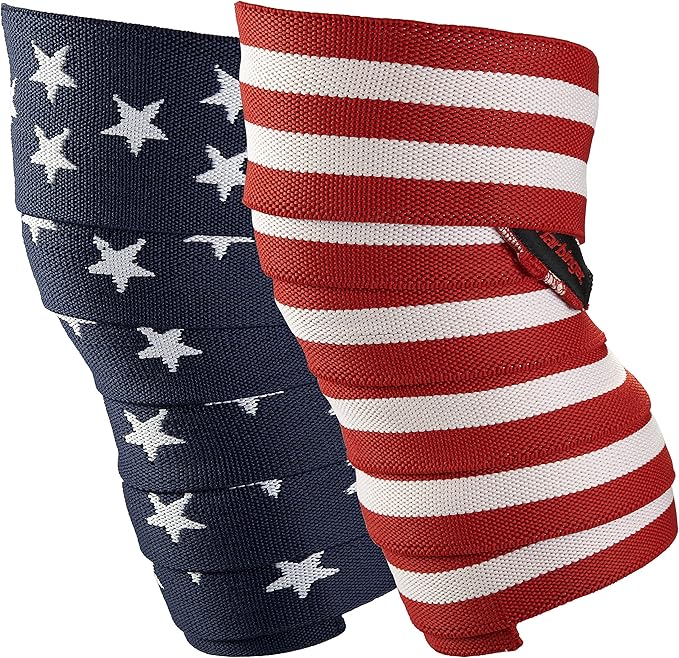 Harbinger Red Line 78-Inch Knee Wraps for Weightlifting (Pair)